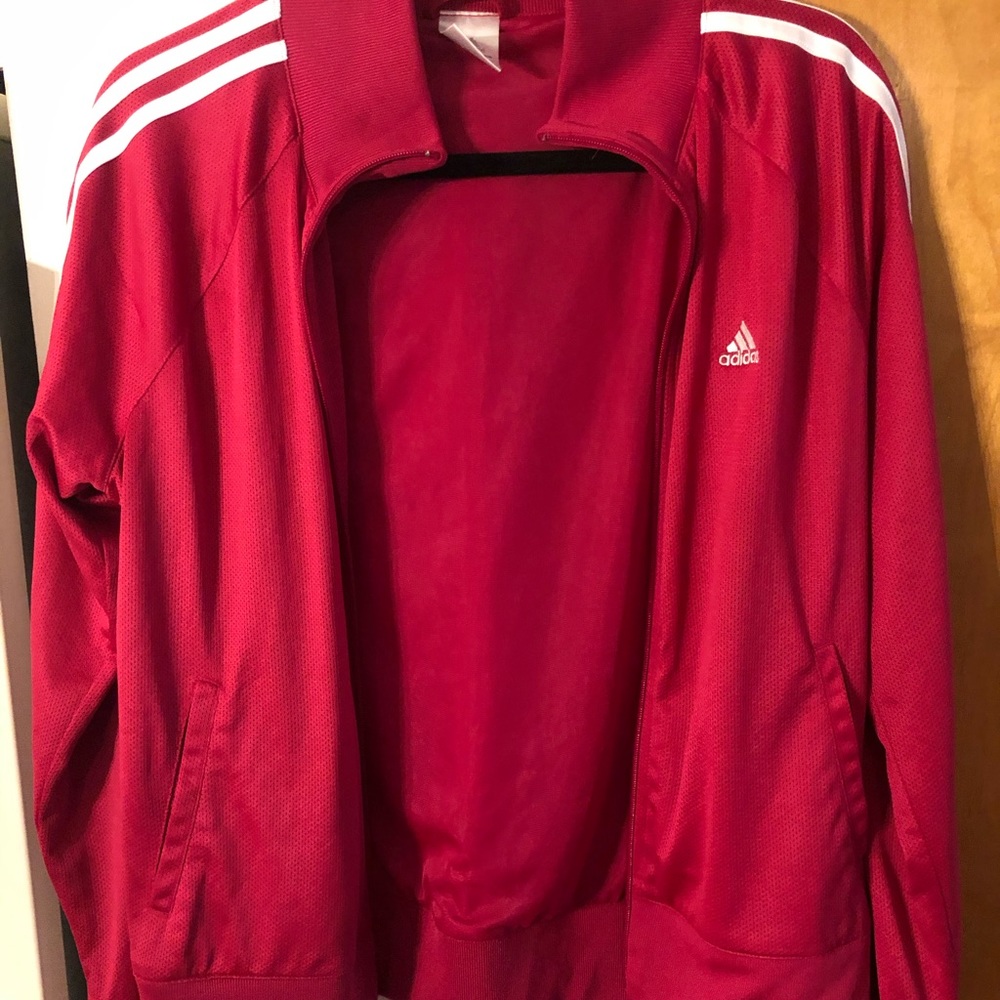 Adidas Large Pink ZIP Up track jacket